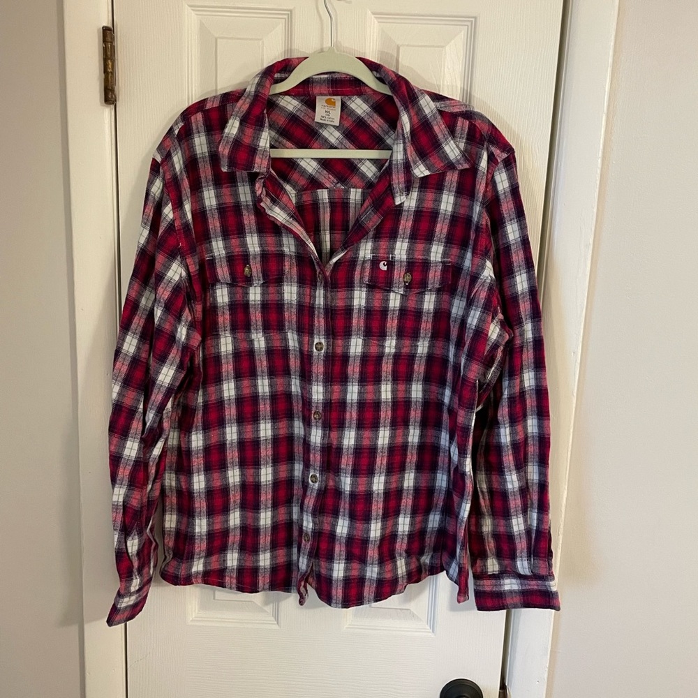Carhartt Pink Plaid Button Up